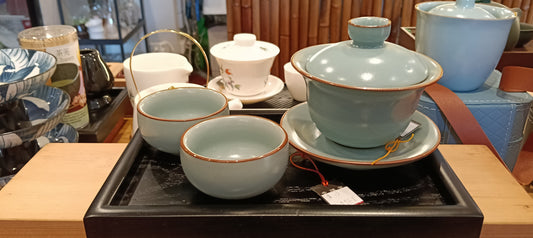 汝窑Ruitao Gaiwan set.